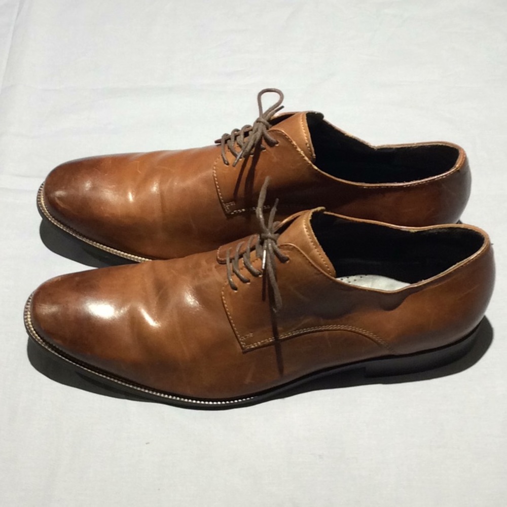Cole Haan Brown Lace Up Smooth Toe Oxfords Size 14